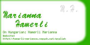 marianna hamerli business card